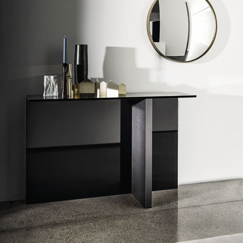 Aparador contemporâneo - REGOLO  - Sovet Italia - em vidro fumê / com base em carvalho / com base em nogueira