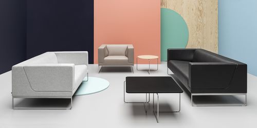 Mesa de centro contemporânea - TRITOS - NOTI - em carvalho / com folheado de madeira / retangular