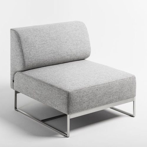 Poltrona baixa contemporânea - MELTEMI - NOTI - em tecido / em aço inoxidável / modular