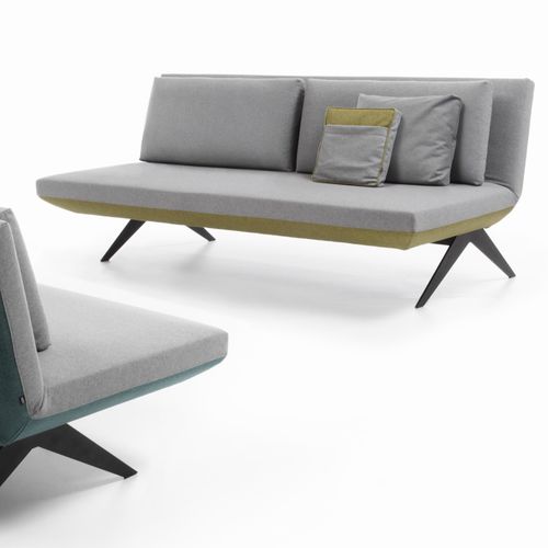 Sofá-cama - LCD - NOTI - contemporâneo / em tecido / dobrável