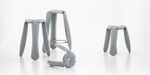 Banqueta alta de design original - PLOPP - ZIETA - em aço