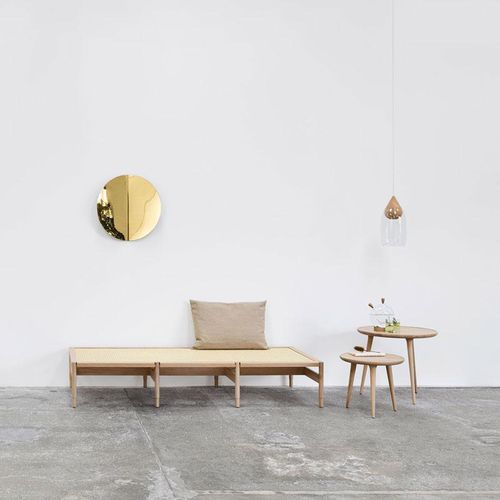 Divã contemporâneo - WINSTON - Mater Design - em algodão / em madeira laqueada fosca / rótulo ecológico FSC