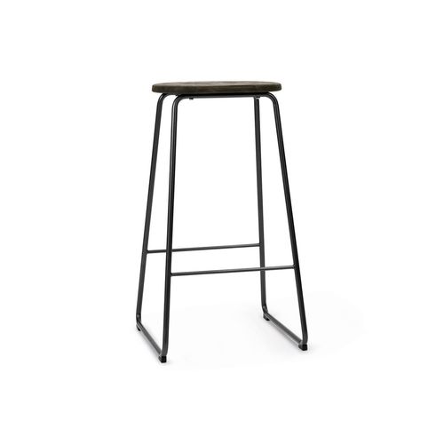 Banqueta alta contemporânea - EARTH  - Mater Design - com base em aço / com apoio para pés / com base tipo trenó