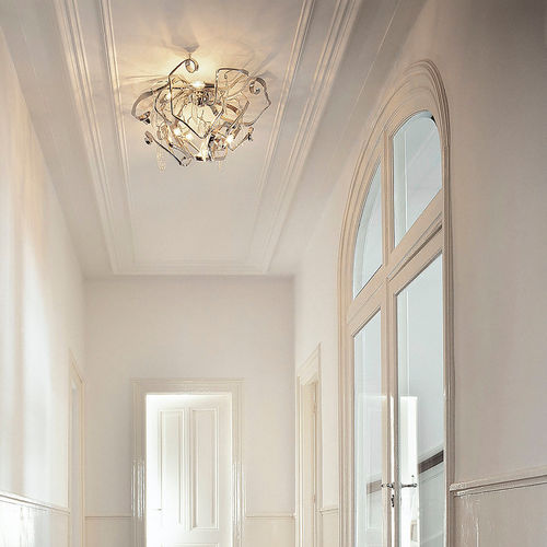 Plafon contemporâneo - DELPHINIUM : DP60N - Brand van Egmond - em vidro / em ferro / para lâmpada incandescente