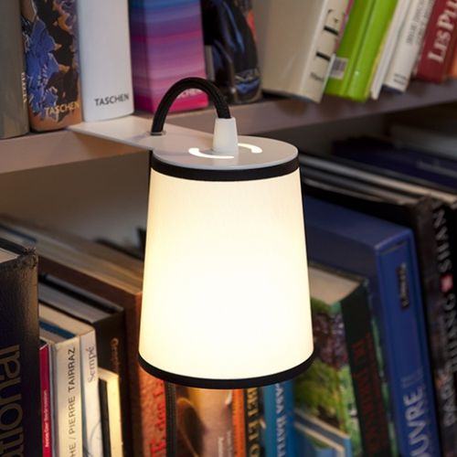 Luminária portátil - LIBRARY LIGHTBOOK - Designheure - em aço laqueado / em tecido / contemporânea