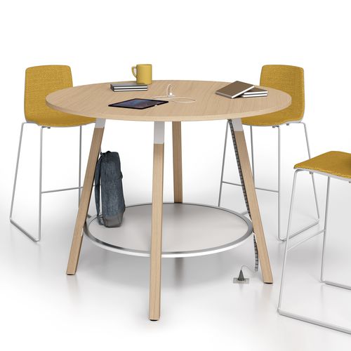 Mesa de reunião contemporânea - POLARE - Bralco - em madeira / metálica / com base em madeira
