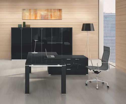 Mesa executiva - JET EVO - Bralco - contemporânea / em madeira / com 4 pés