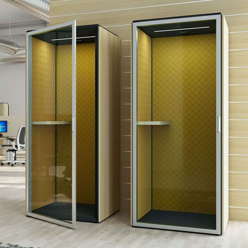 Escritório POD acústico - SMARTBOX 11 - VETROIN - com porta envidraçada / ergonômico / de 1 lugar