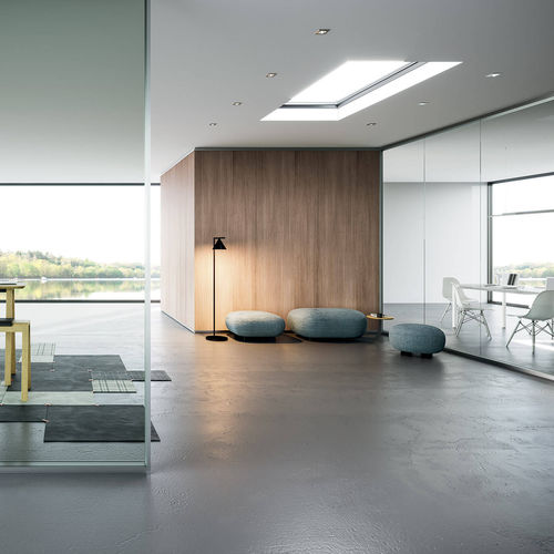 Divisória removível - EVOLVINWALL EW1 - VETROIN - de correr / com vidro / com vidro duplo