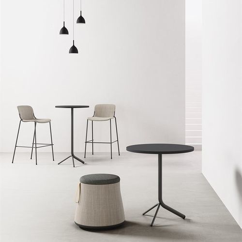 Mesa contemporânea - SLING - Della Valentina Office - em madeira / com base metálica / redonda