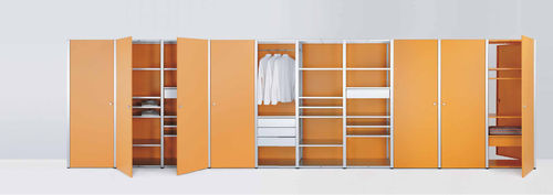 Guarda-roupa contemporâneo - Lehni - em madeira / em madeira laqueada / com portas de abrir