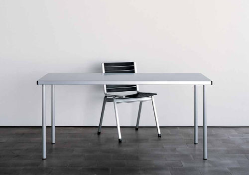 Mesa contemporânea - Lehni - em alumínio / retangular
