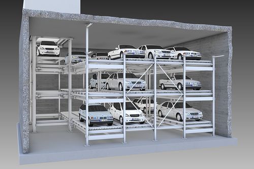 Sistema de estacionamento com plataforma - MASTERVARIO F3 - KLAUS Multiparking GmbH - com elevador