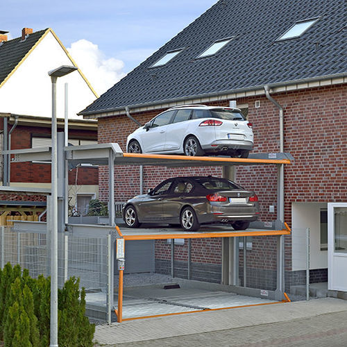 Sistema de estacionamento 3 bandejas - MULTIBASE G63 - KLAUS Multiparking GmbH - com plataforma