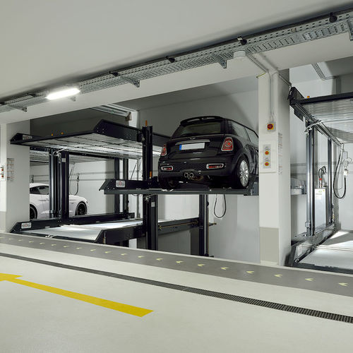 Sistema de estacionamento 2 bandejas - MULTIBASE 2072i - KLAUS Multiparking GmbH - com plataforma