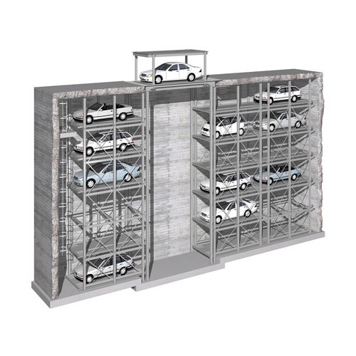 Sistema de estacionamento com plataforma - MASTERVARIO S - KLAUS Multiparking GmbH - com elevador