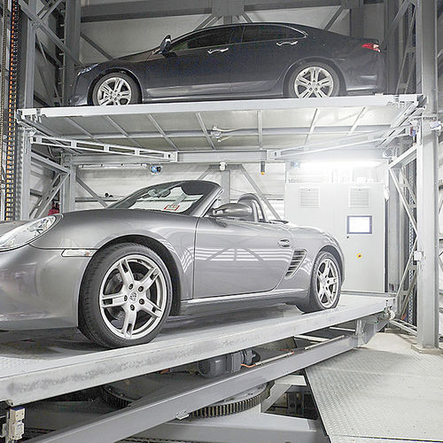 Sistema de estacionamento com plataforma - MASTERVARIO R2C - KLAUS Multiparking GmbH - com elevador