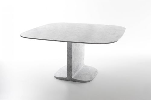 Mesa de jantar contemporânea - DINO - Marsotto - em mármore / quadrada / da linha residencial
