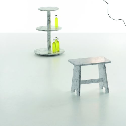 Banqueta contemporânea - ATTIMO - Marsotto - em mármore