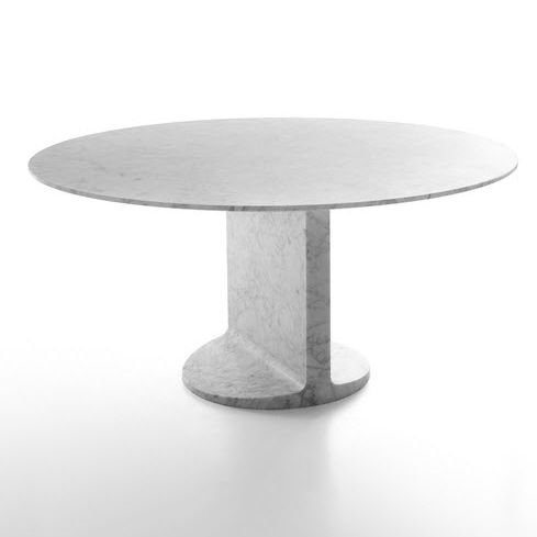 Mesa de jantar contemporânea - MIMMO - Marsotto - em mármore / redonda / da linha residencial