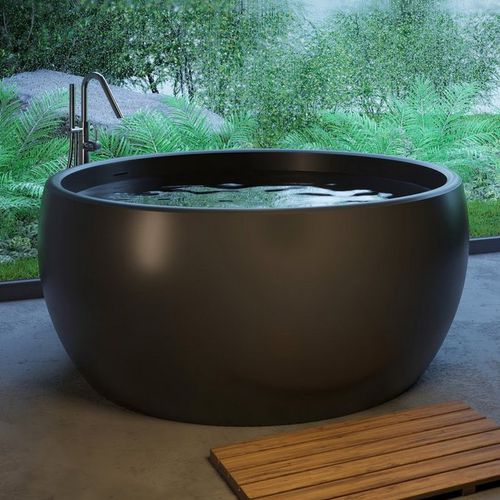 Banheira redonda - AURA-BLCK - Aquatica Marmite SP. Z.o.o - integrada / freestanding / para residência