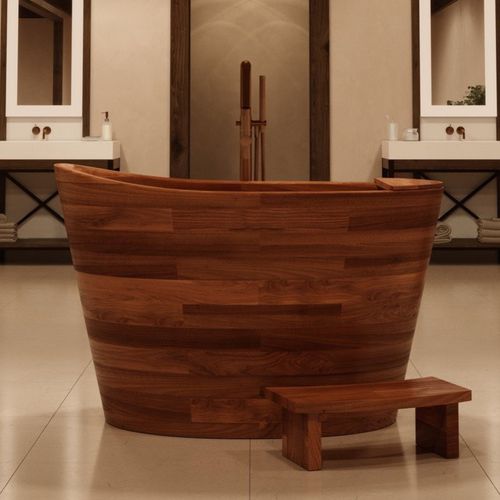 Banheira freestanding - TRUE OFURO - Aquatica Marmite SP. Z.o.o - para residência / em madeira / moderna