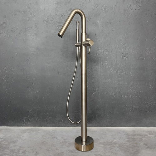 Misturador monocomando para banheira - COLONNA 120  - Aquatica Marmite SP. Z.o.o - de piso / em níquel / para banheiro