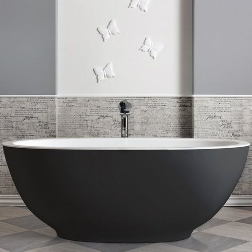 Banheira oval - KAROLINA-WHT-2 - Aquatica Marmite SP. Z.o.o - freestanding / para residência / em aglomerado mineral