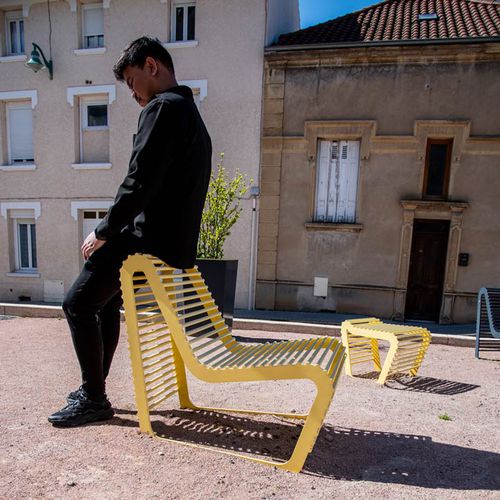 Poltrona urbana de estilo francês - SOLO - TF URBAN - em aço / em aço / sob medida