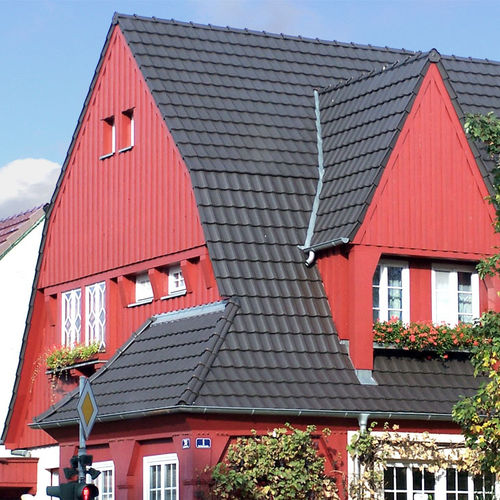 Telha de encaixe - RHEINLAND - Röben - em clínquer / vermelha / preta