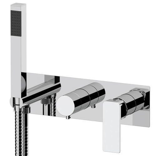 Misturador monocomando de embutir - 873ICP2WB - Rubinetterie Mariani - para banheira / de parede / em latão cromado