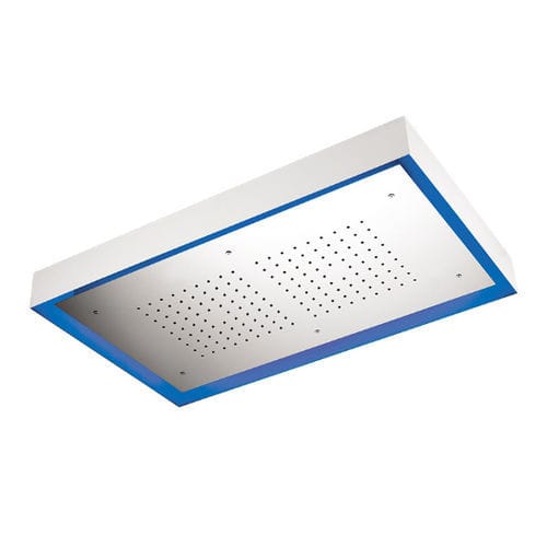Cabeça de chuveiro de teto - CAR77 - Rubinetterie Mariani - retangular / tipo chuva / com iluminação embutida