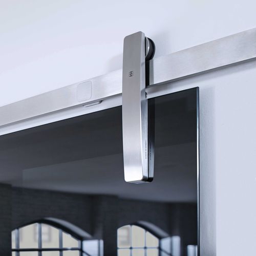 Sistema deslizante em aço inoxidável - PURIST ST.1055.PU - MWE Edelstahlmanufaktur - para porta de vidro / para porta de madeira