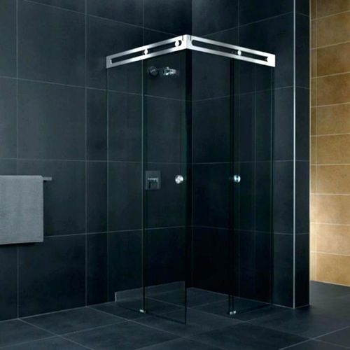 Sistema deslizante em aço inoxidável - LUNA - MWE Edelstahlmanufaktur - para porta de vidro / para porta de box de banheiro