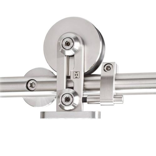 Sistema deslizante em aço inoxidável - SUPRA ST.1009.SU - MWE Edelstahlmanufaktur - para porta de vidro / para porta de madeira