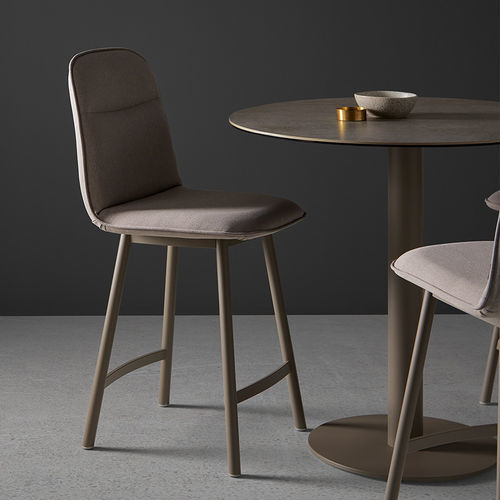 Cadeira alta contemporânea - KÖLN - MOBLIBERICA - para ambiente interno / em tecido / com base metálica