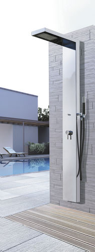 Chuveiro de jardim para piscina - IN&OUT SHOWER: P22.ME - Fontealta - em aço inoxidável