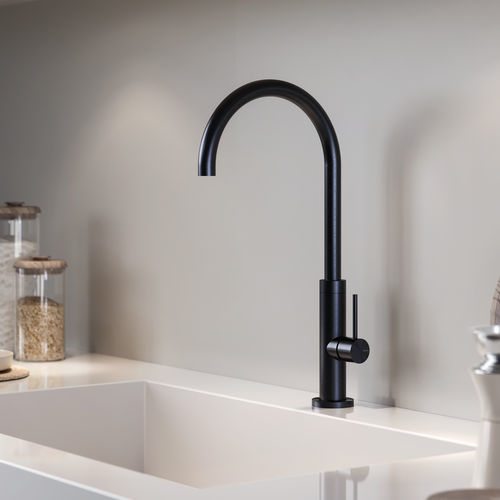 Misturador monocomando de bancada - K35.O - Fontealta - em aço inoxidável 316L / para cozinha / 1 furo