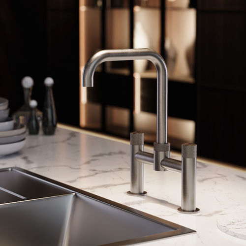 Misturador bicomando de bancada - KW30 - Fontealta - em aço inoxidável 316L / para cozinha / 2 furos