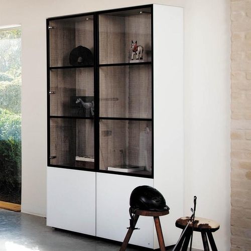 Vitrina contemporânea - CUBE 193 - Ghekiere Industries - em vidro / em madeira / com iluminação