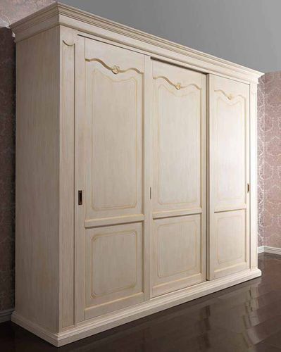 Guarda-roupa de estilo - PROVENCE - VIMERCATI MEDA LUXURY CLASSIC FURNITURE - em madeira / com portas de correr / dourado