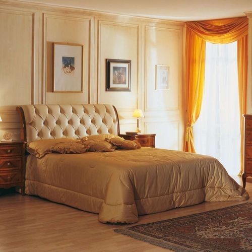Cama de casal - French Nineteenth Century - VIMERCATI MEDA LUXURY CLASSIC FURNITURE - de estilo / estofada / com cabeceira estofada