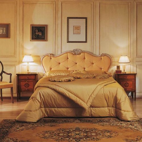 Cama de casal - Maggiolini - VIMERCATI MEDA LUXURY CLASSIC FURNITURE - de estilo / estofada / com cabeceira estofada