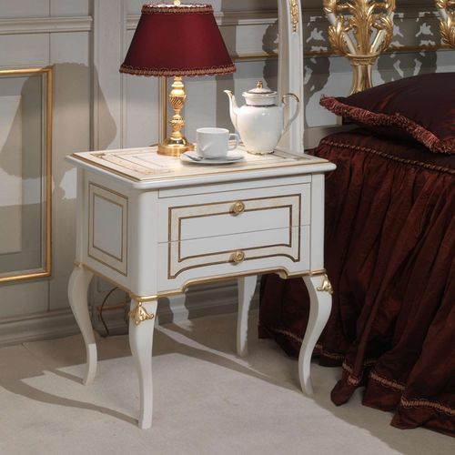 Criado-mudo de estilo francês - french 18th century - VIMERCATI MEDA LUXURY CLASSIC FURNITURE - em madeira / com base em madeira / retangular