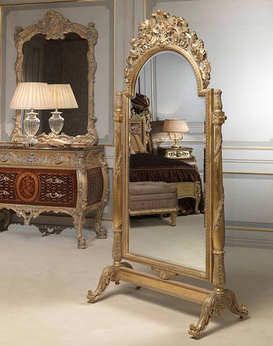 Espelho de piso - EMPERADOR GOLD  - VIMERCATI MEDA LUXURY CLASSIC FURNITURE - de estilo / em madeira / dourado