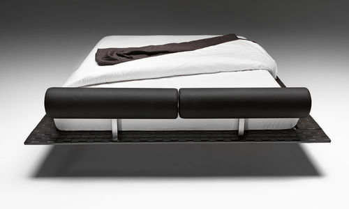 Cama de casal - FLAMINGO - noctis - contemporânea / estofada / em couro