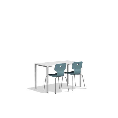 Mesa para treinamento de design minimalista - FILO - gonzagarredi - em laminado melamínico / com base metálica / retangular