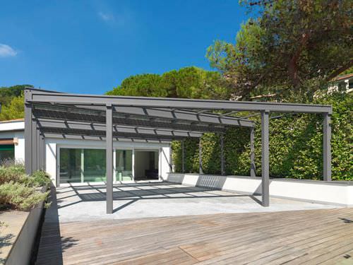 Varanda envidraçada autoportante - PHOTOVOLTAIC - Cagis Srl - em vidro / em aço / em aço inoxidável