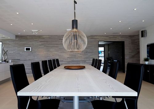 Mesa de jantar contemporânea - Pur Natur Holzprodukte - em carvalho / com base em madeira / com base metálica