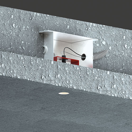 Luminária técnica de embutir - GENIUS CONCRETE - BUZZI & BUZZI - de LED / circular / IP40